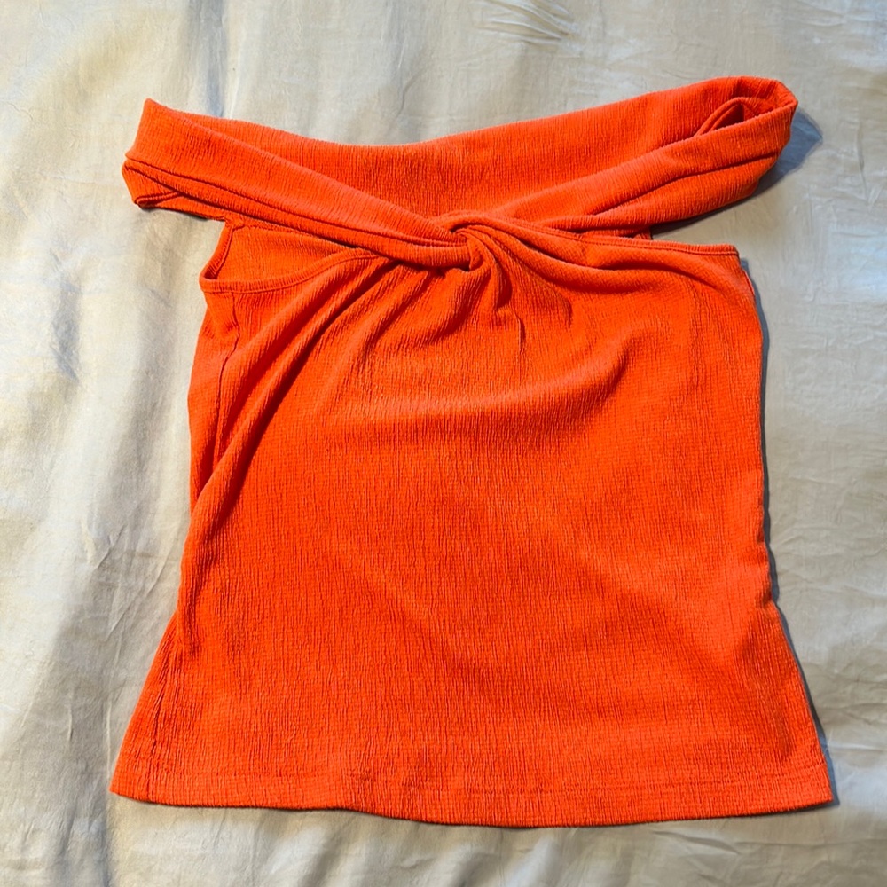 ANTHROPOLOGIE Maeve stretchy red/orange blouse